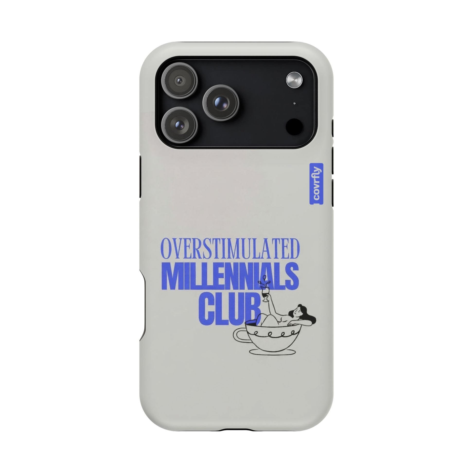 Funda Overstimulated Club para iPhone 17 Pro Max Matte Premium - View 1 - Diseño Premium covrfly