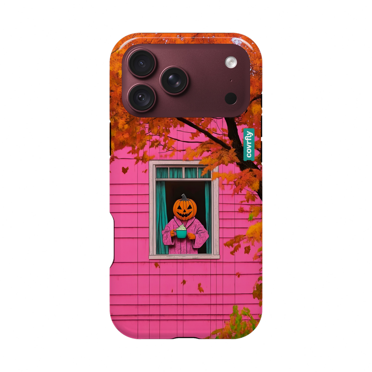 Funda Cozy Pumpkin Mornings para iPhone 18 Pro Max - View 1 - Diseño Premium covrfly