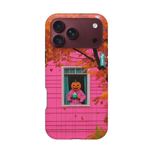 Funda Cozy Pumpkin Mornings para iPhone 18 Pro Max Matte Premium - View 1 - Diseño Premium covrfly